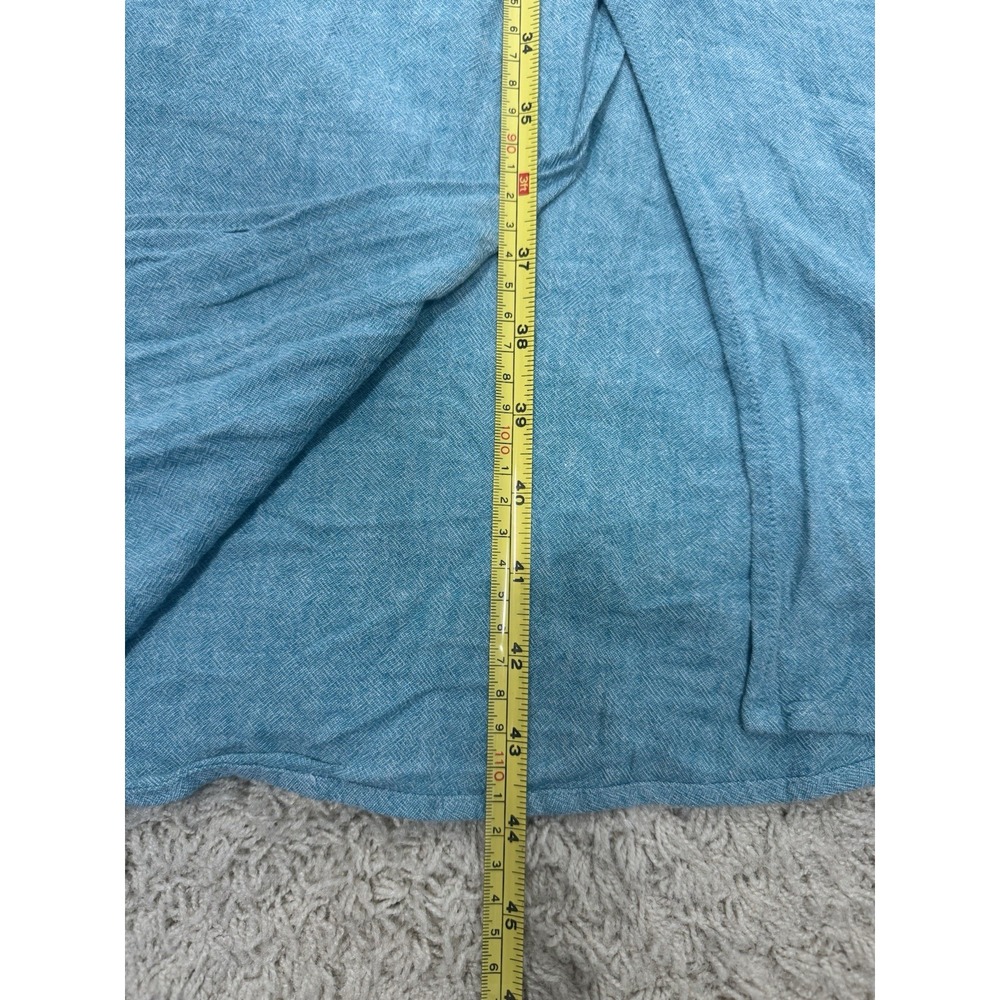 J Jill Women's Linen Maxi Dress With Front Slit Size S Coastal Cottage Minimal - Picture 6 of 8